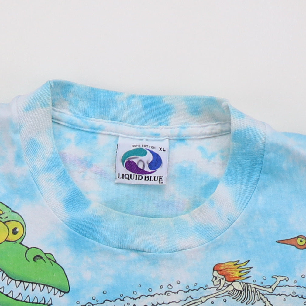 1993 Joey Mars All Over Print Liquid Blue Tie Dye Shirt