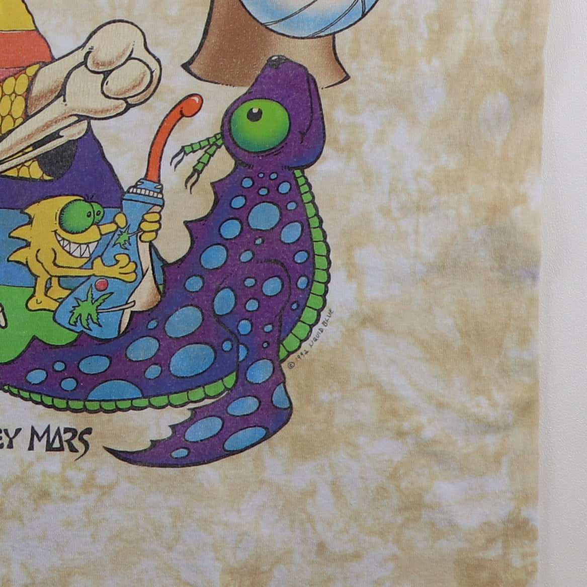 1993 Joey Mars All Over Print Liquid Blue Tie Dye Shirt