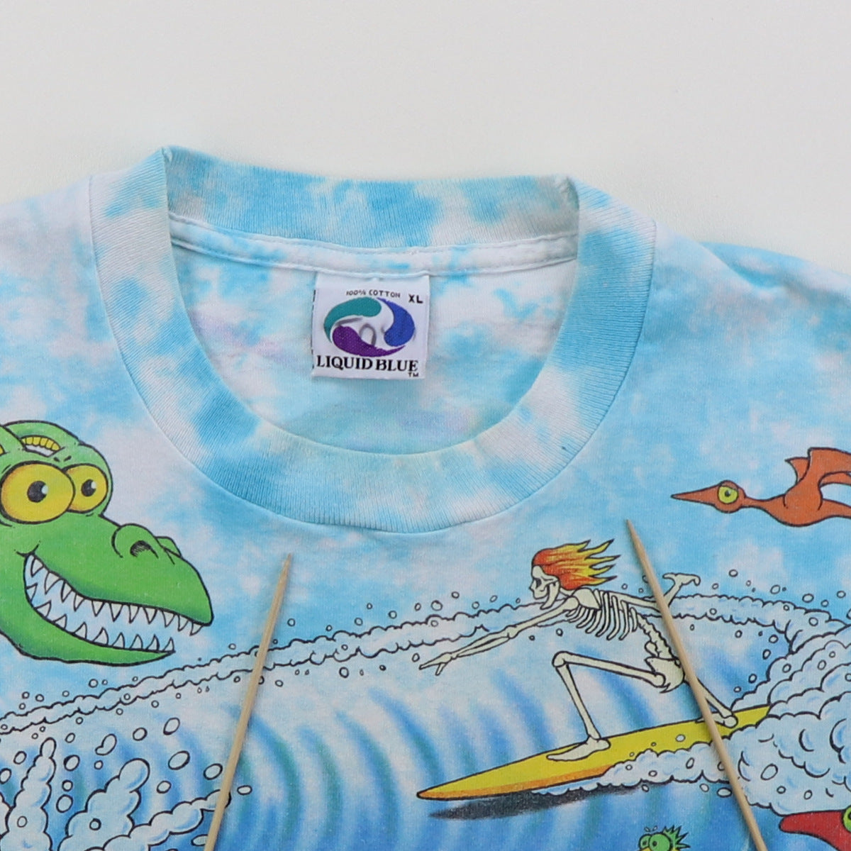 1993 Joey Mars All Over Print Liquid Blue Tie Dye Shirt