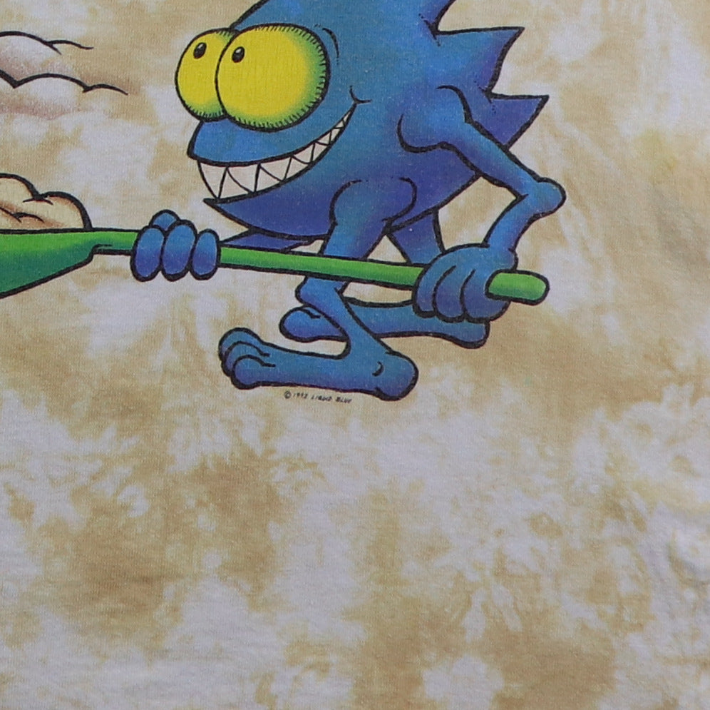1993 Joey Mars All Over Print Liquid Blue Tie Dye Shirt