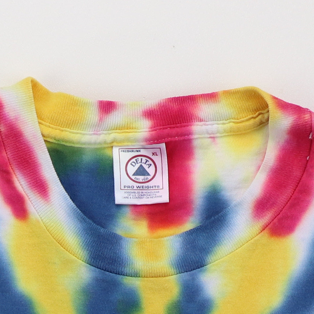 1997 Rolling Stones Bridges To Babylon Tie Dye Tour Shirt