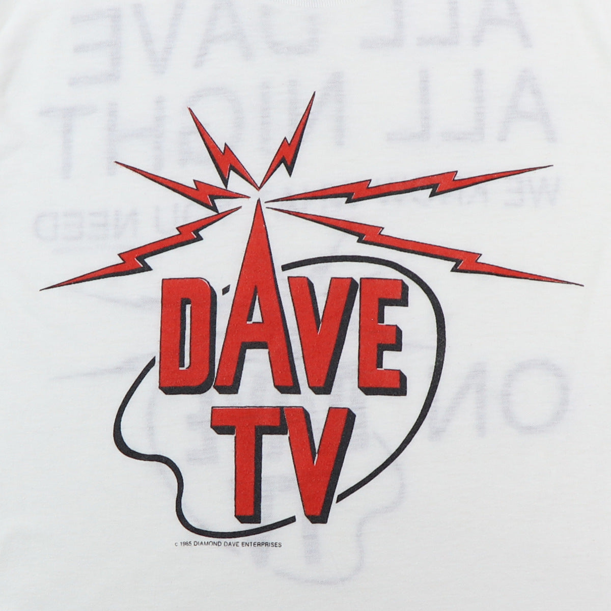 1983 David Lee Roth Dave TV Shirt