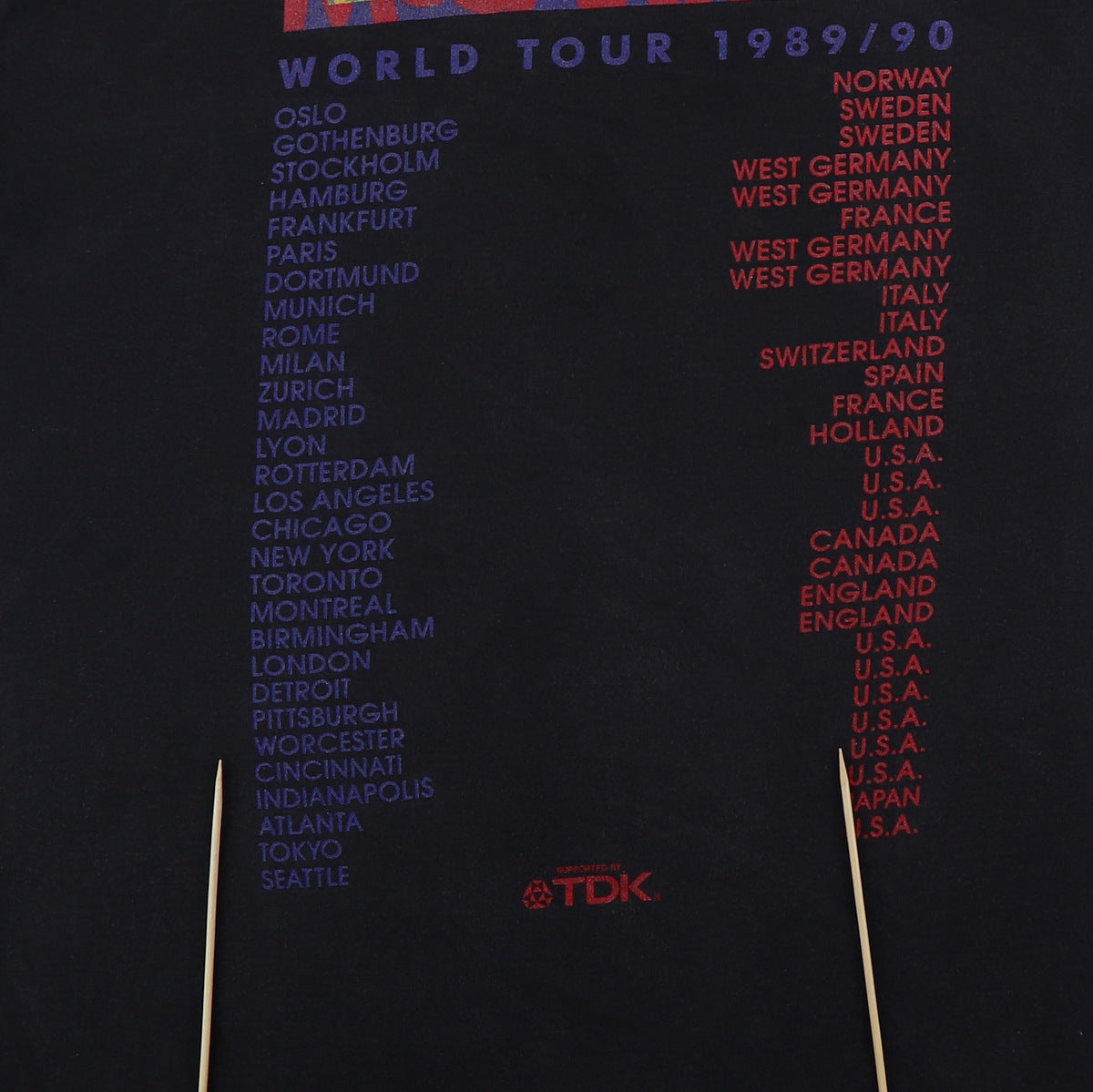1989 Paul McCartney World Tour Shirt