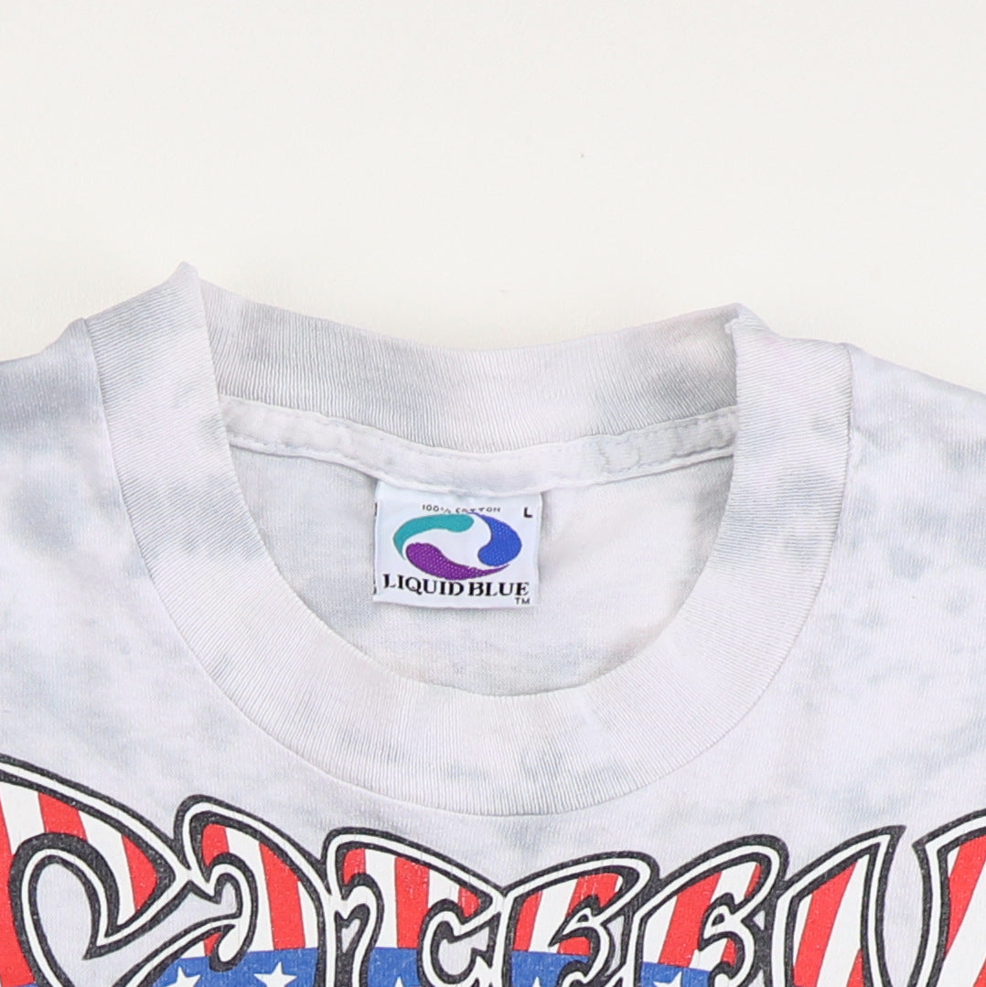 1993 Grateful Dead Revolutionary Dead Liquid Blue Tie Dye Shirt