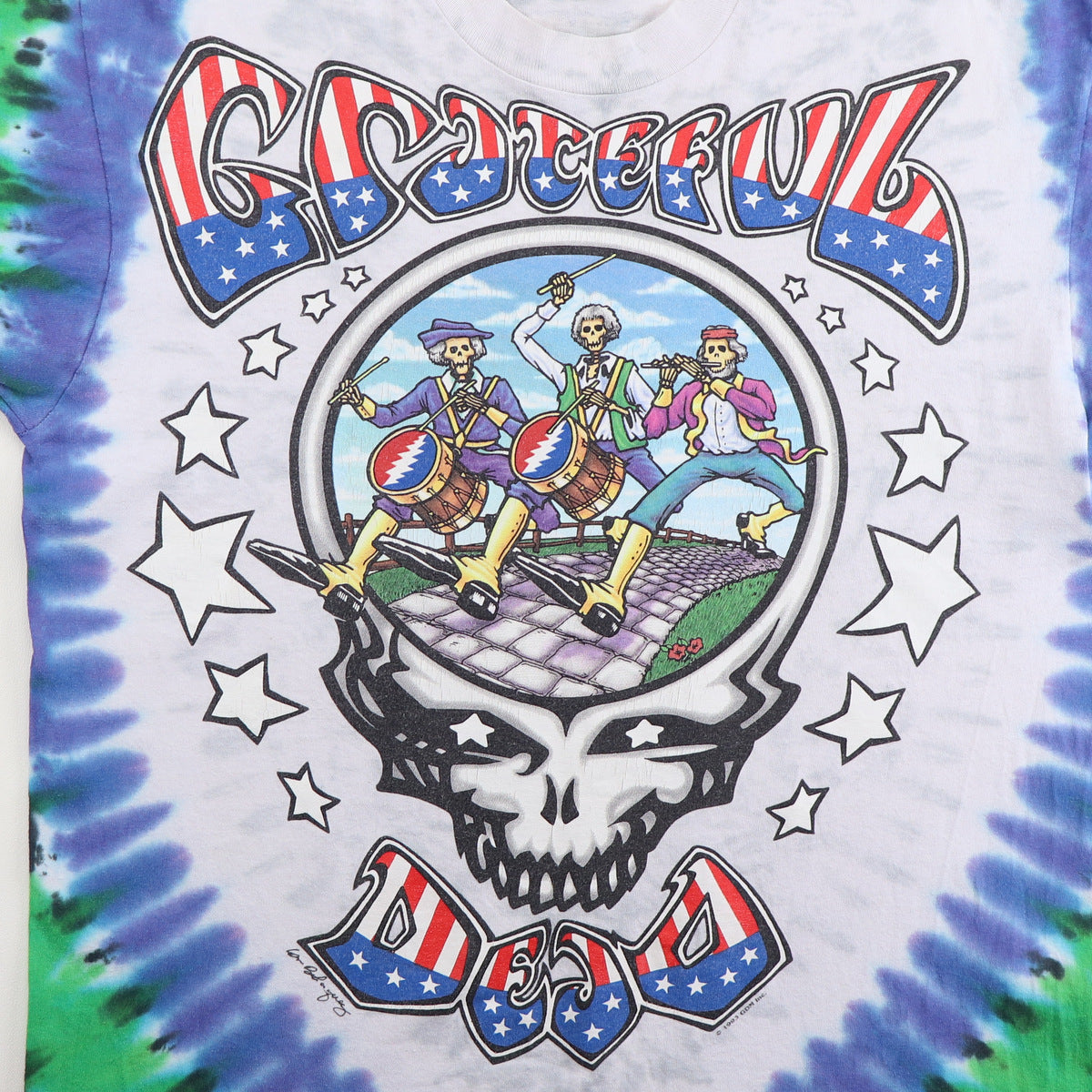 1993 Grateful Dead Revolutionary Dead Liquid Blue Tie Dye Shirt