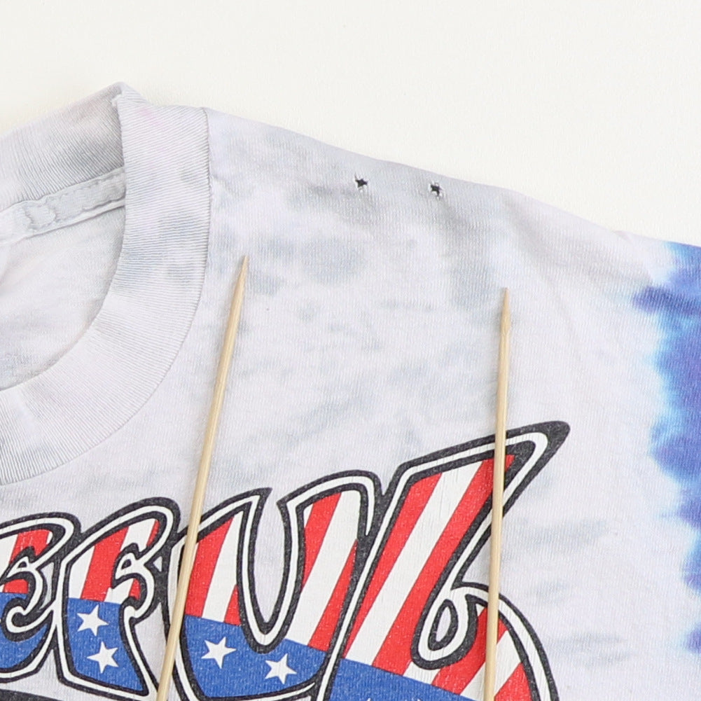 1993 Grateful Dead Revolutionary Dead Liquid Blue Tie Dye Shirt