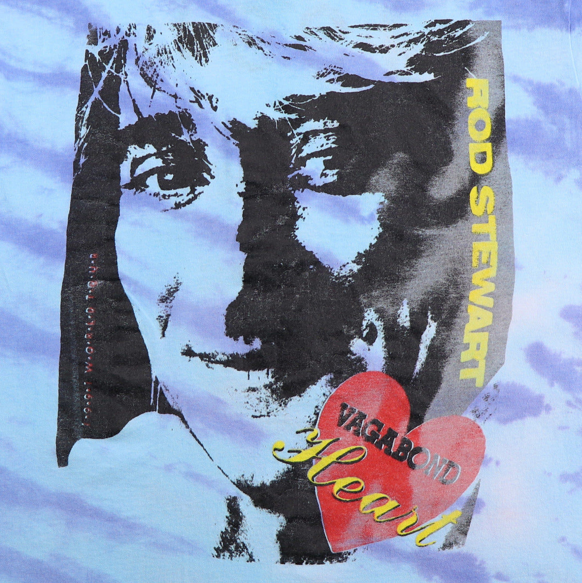 1991 Rod Stewart Vagabond Heart Tour Tie Dye Shirt