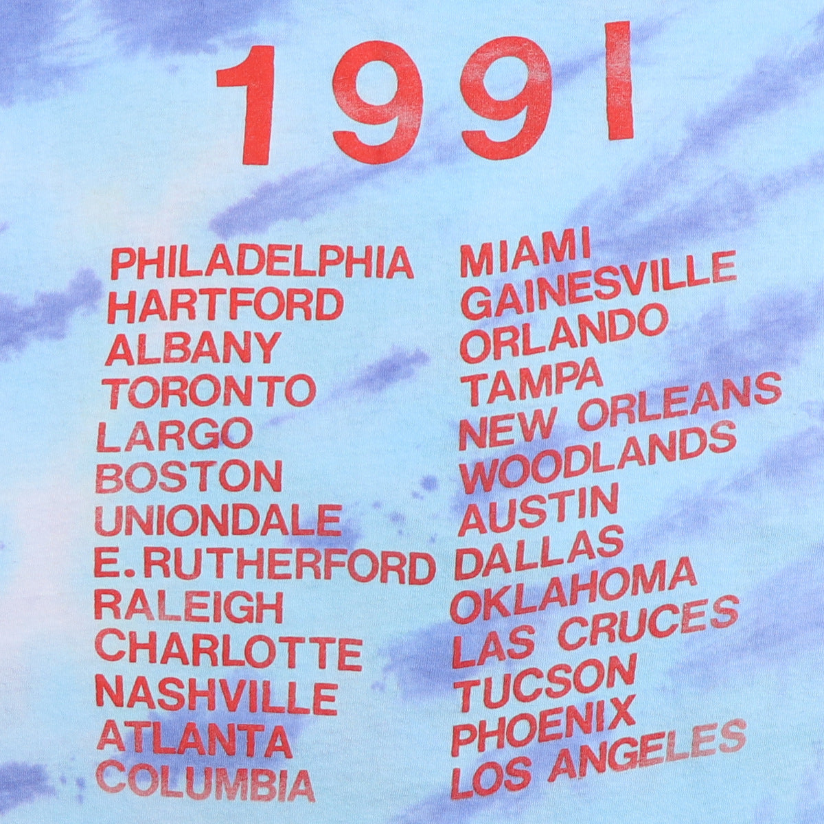 1991 Rod Stewart Vagabond Heart Tour Tie Dye Shirt