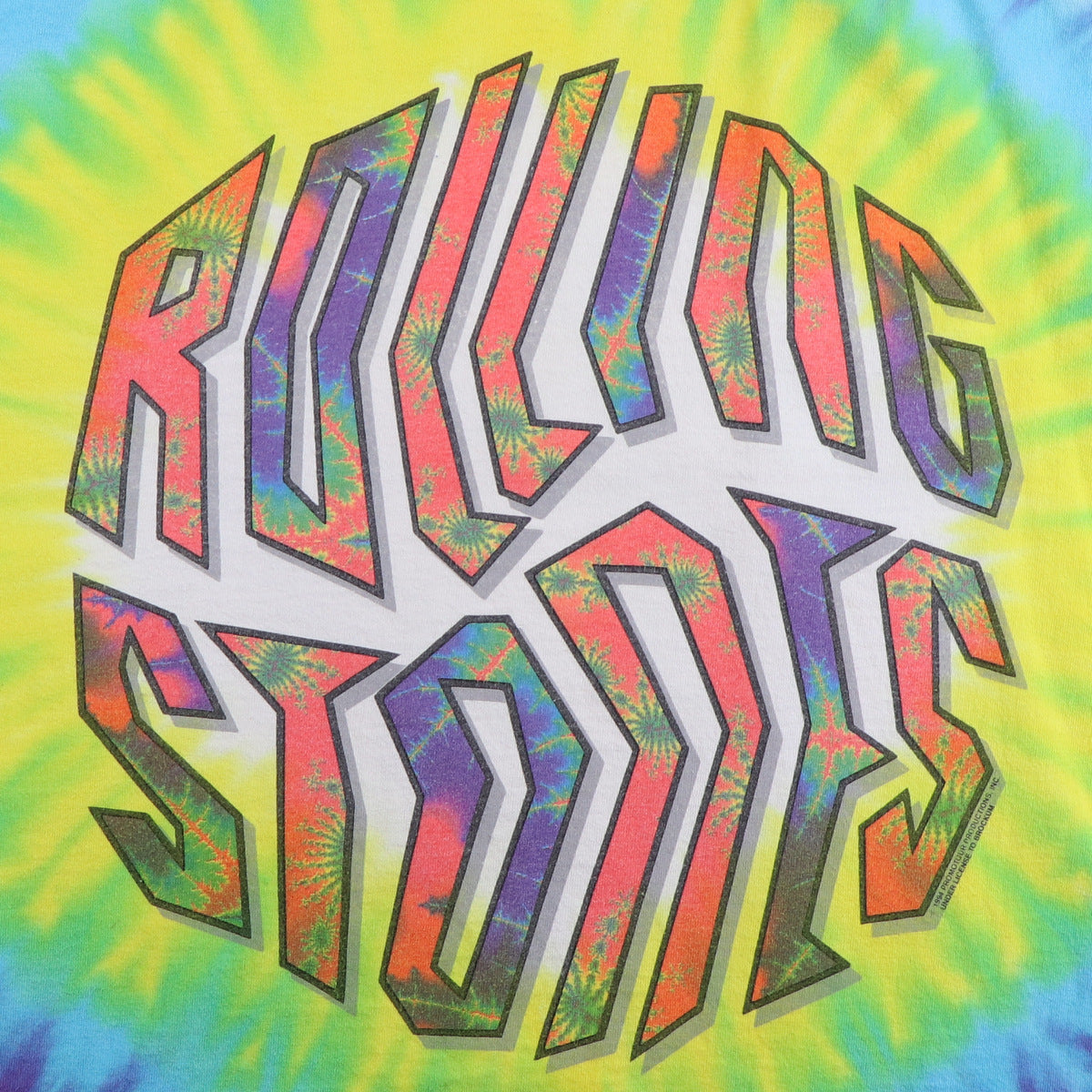 1994 Rolling Stones Liquid Blue Tie Dye Shirt