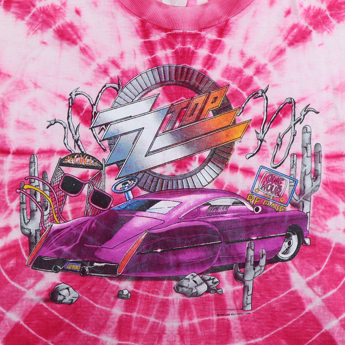 1991 ZZ Top Recycler Tie Dye Shirt