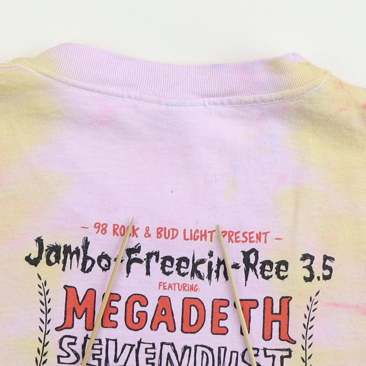1998 Megadeth Jambo-Freakin-Ree Tie Dye Concert Shirt