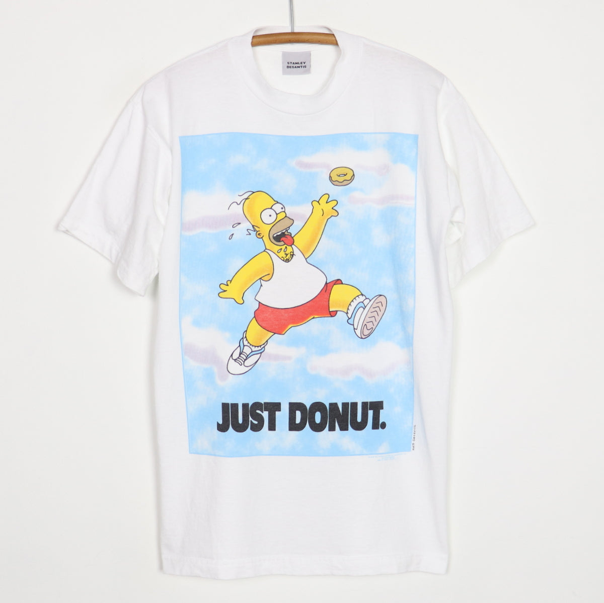 1996 Homer Simpson Just Donut Stanley Desantis Shirt | Authentic