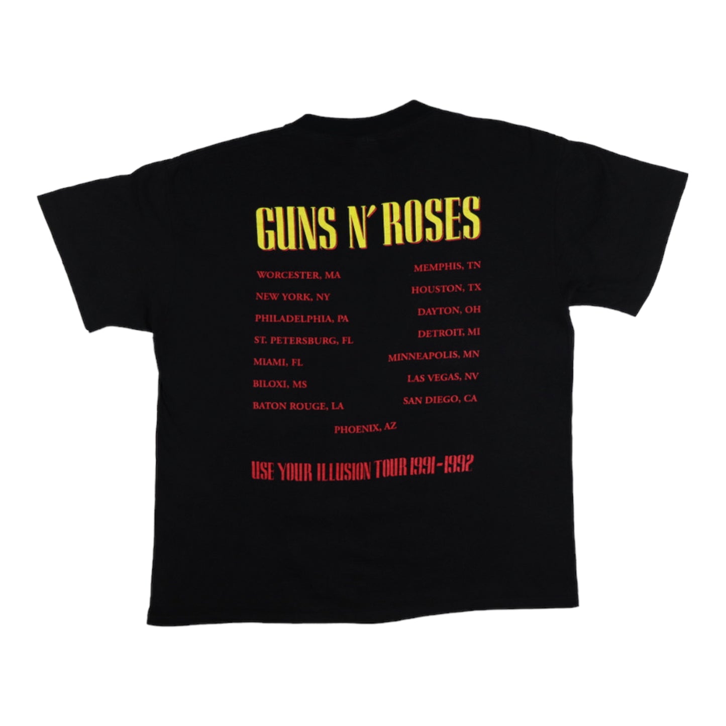 1991 Guns N Roses Use Your Illusion Tour Shirt