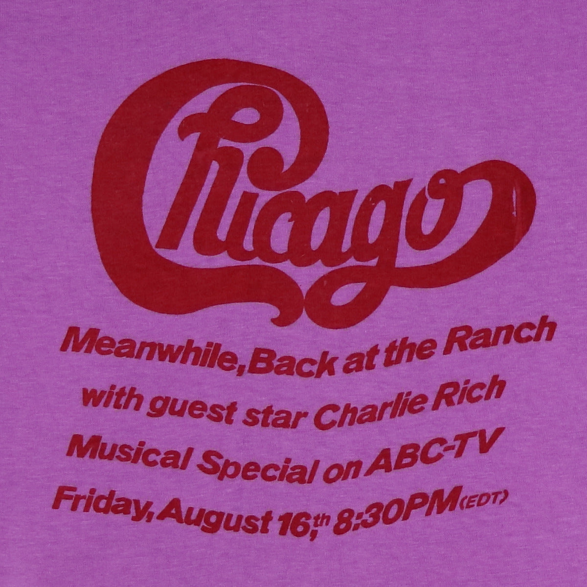 1974 Chicago Meanwhile Back At The Ranch ABC TV Special Shirt