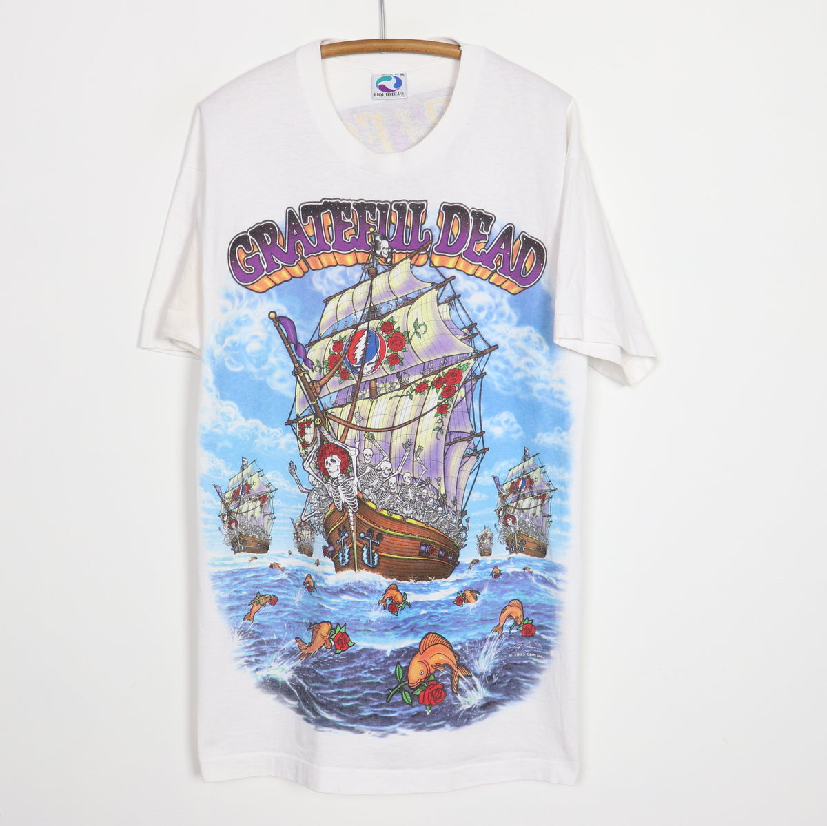 1993 Grateful Dead Ship Of Fools Liquid Blue Shirt