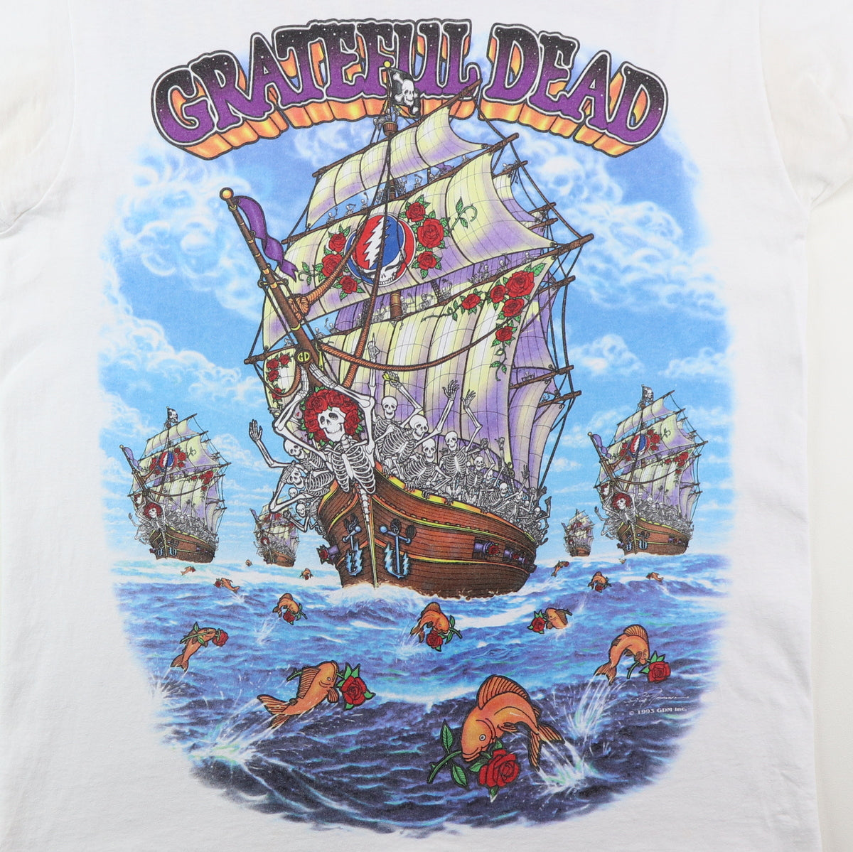 1993 Grateful Dead Ship Of Fools Liquid Blue Shirt