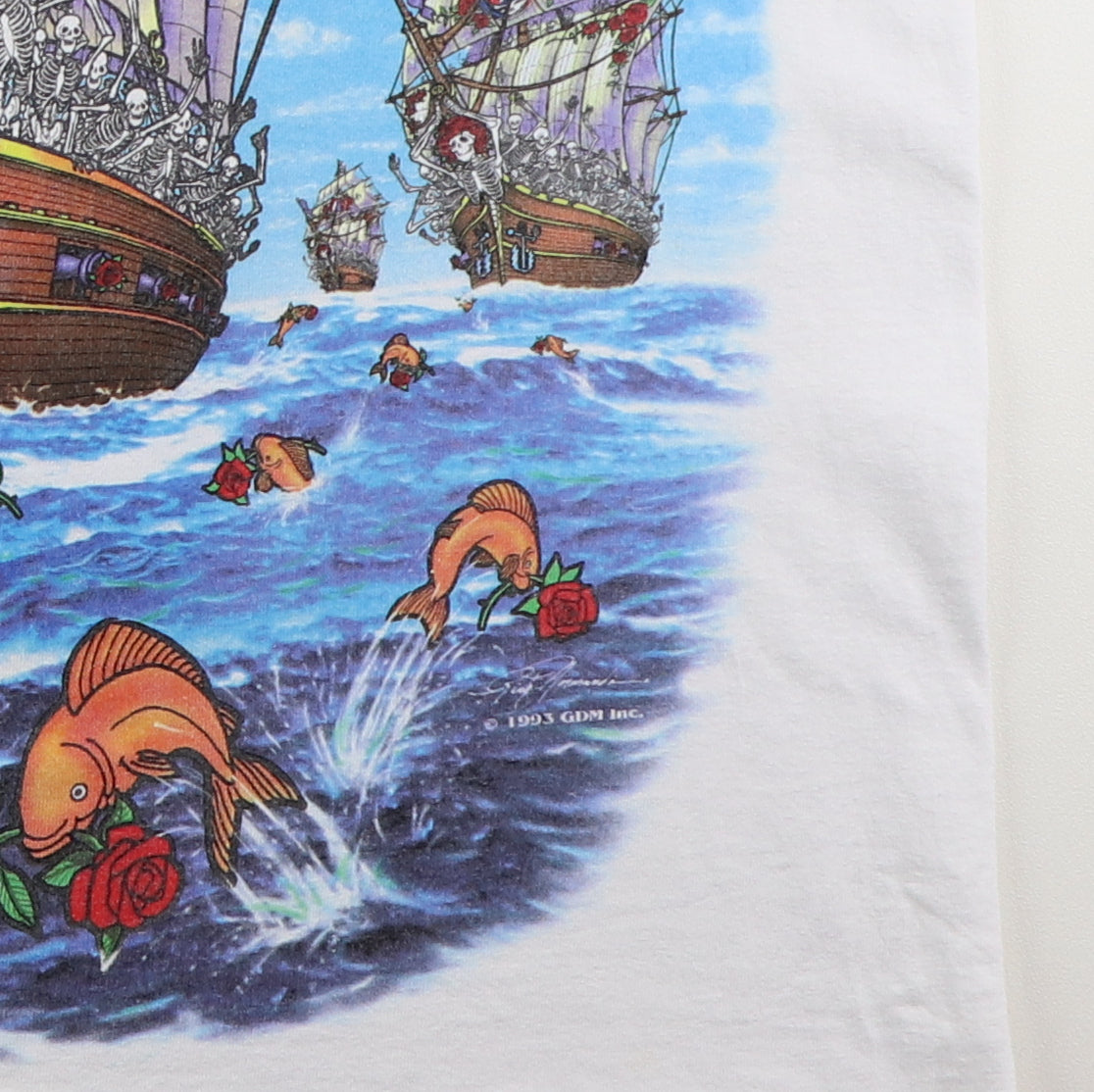 1993 Grateful Dead Ship Of Fools Liquid Blue Shirt