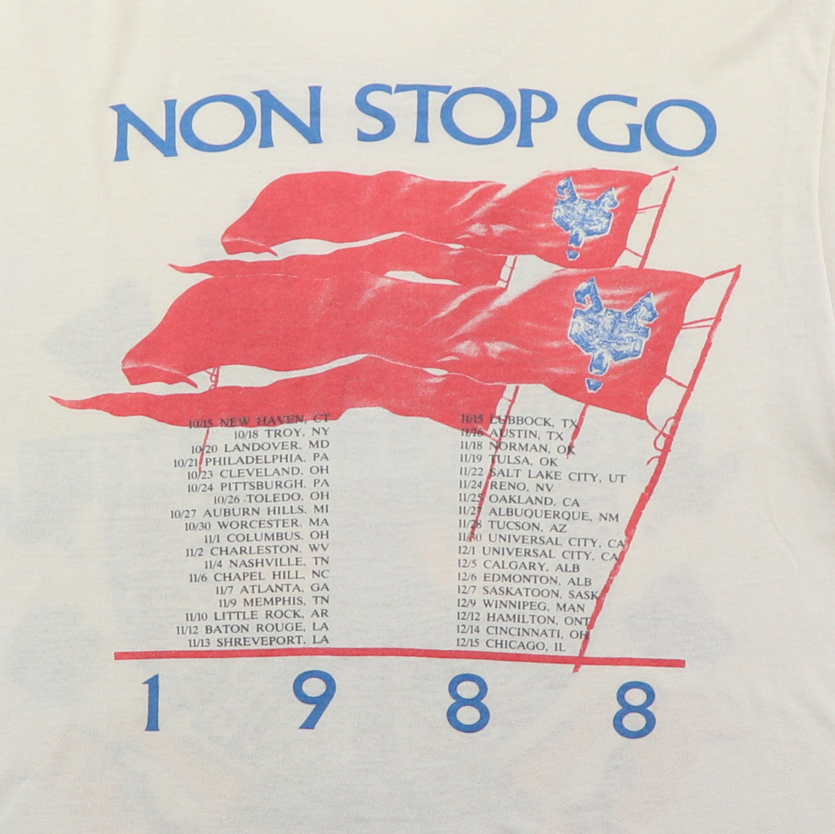 1988 Robert Plant Non Stop Go Tour Shirt