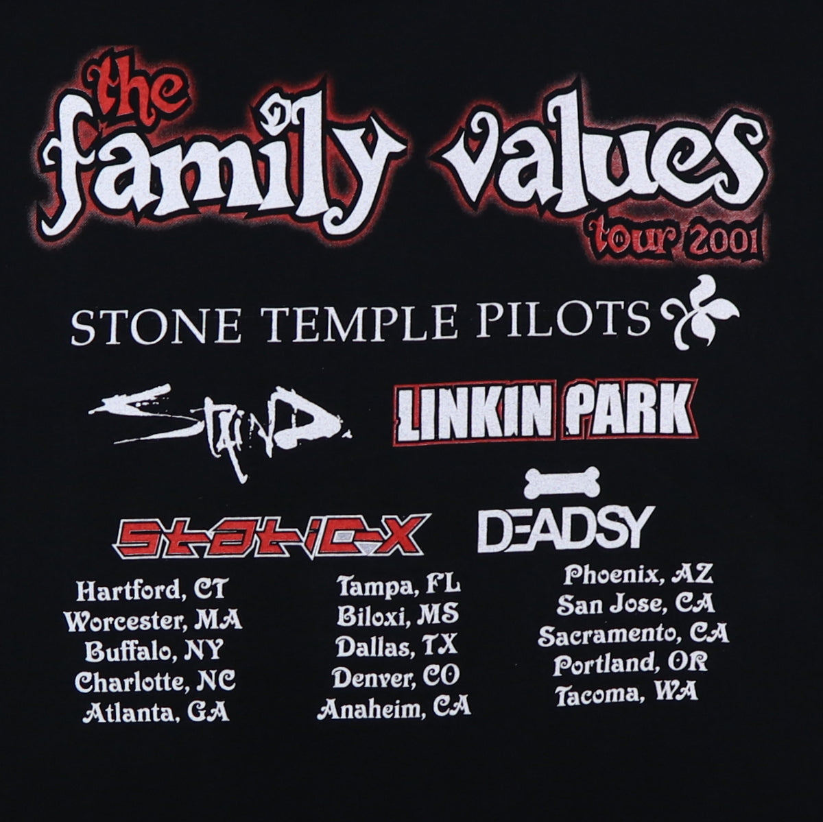 2001 Family Values Tour Shirt