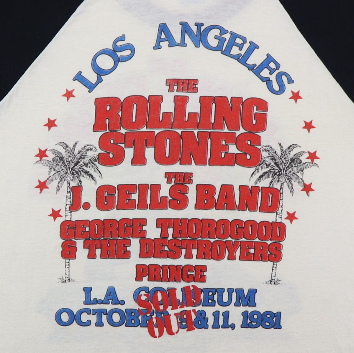 1981 Rolling Stones Los Angeles Concert Jersey Shirt