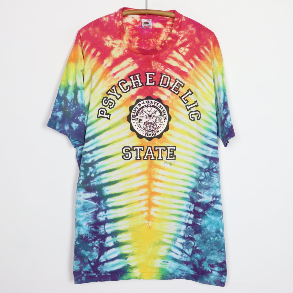1990 Psychedelic State Jester Tie Dye Shirt | Authentic Vintage