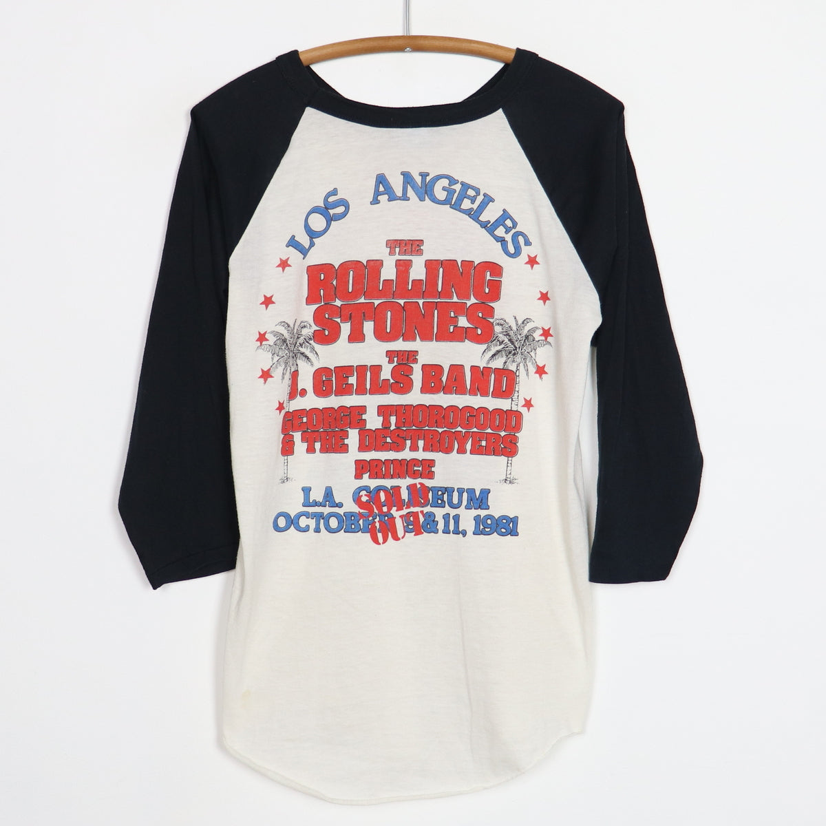 1981 Rolling Stones Los Angeles Concert Jersey Shirt