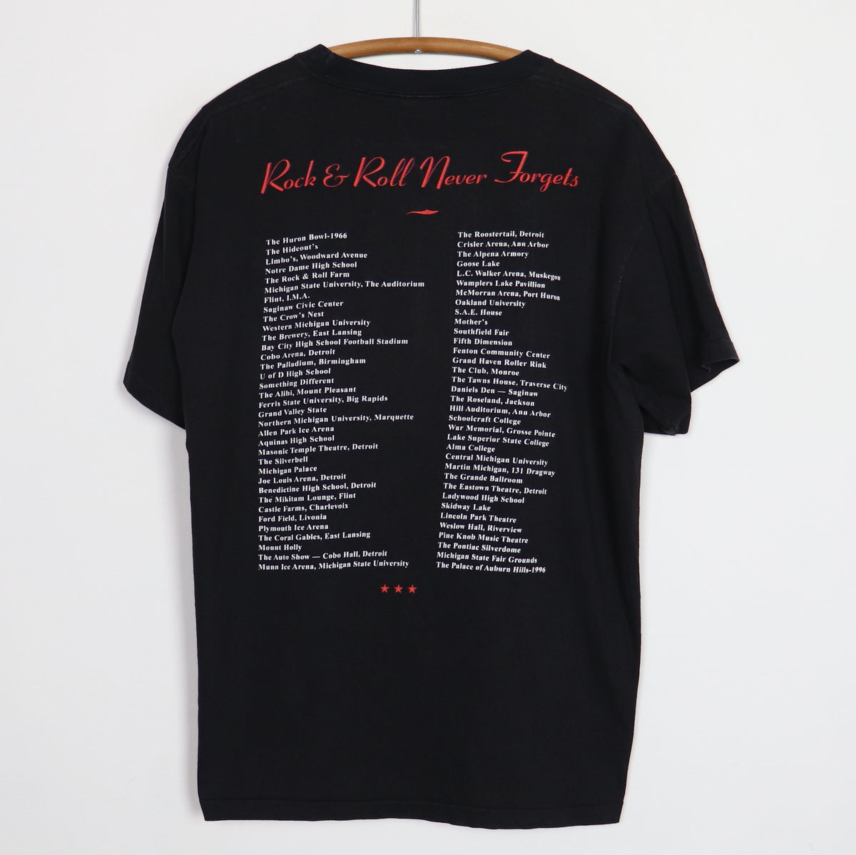 1996 Bob Seger Rock & Roll Never Forgets Tour Shirt