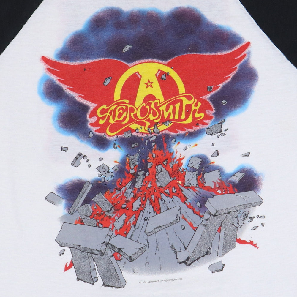 1982 Aerosmith Rock In A Hard Place Jersey Shirt