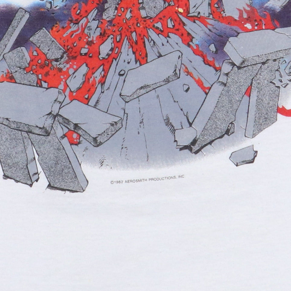 1982 Aerosmith Rock In A Hard Place Jersey Shirt