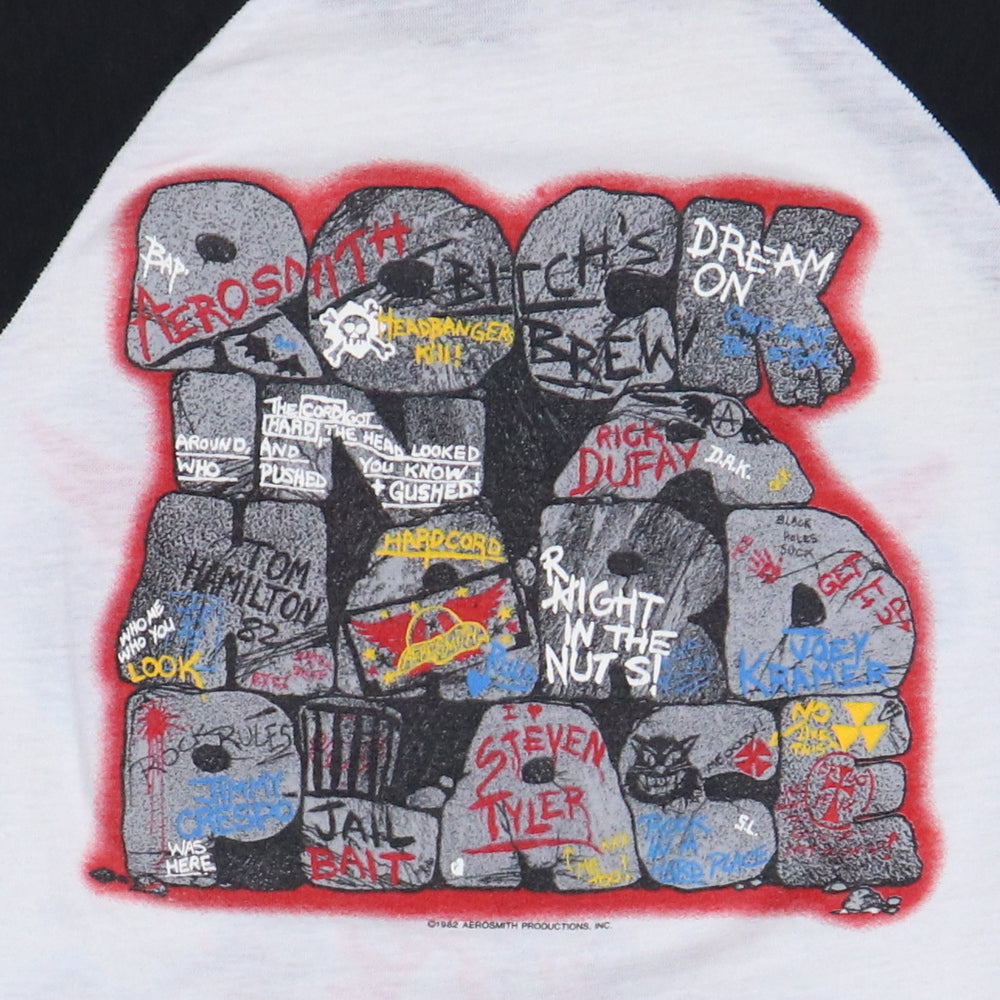 1982 Aerosmith Rock In A Hard Place Jersey Shirt