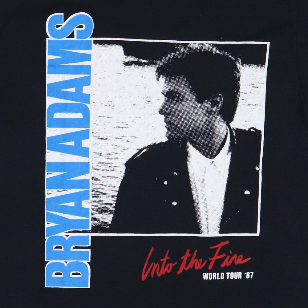 1987 Bryan Adams Into The Fire World Tour Shirt
