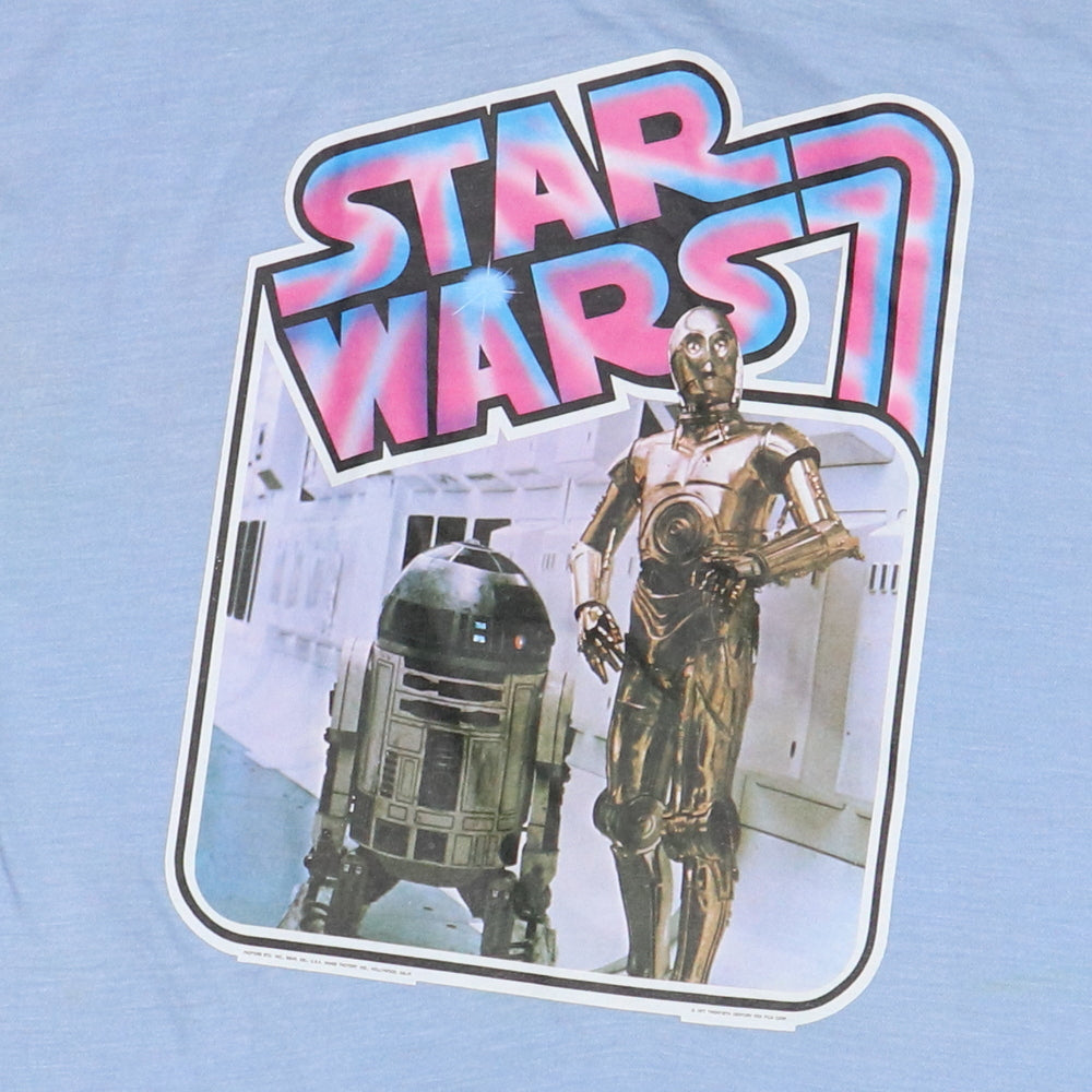 1970s Star Wars R2-D2 C-3PO Iron On Graphic Shirt