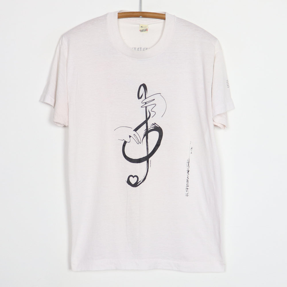 1990 Heart Treble Clef Mark Luebbe Benefit Shirt