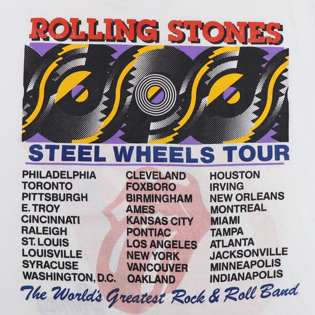 1989 Rolling Stones Steel Wheels Tour Shirt