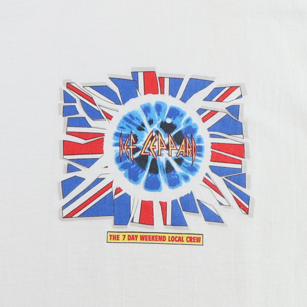 1990s Def Leppard 7 Day Weekend Local Crew Tour Shirt