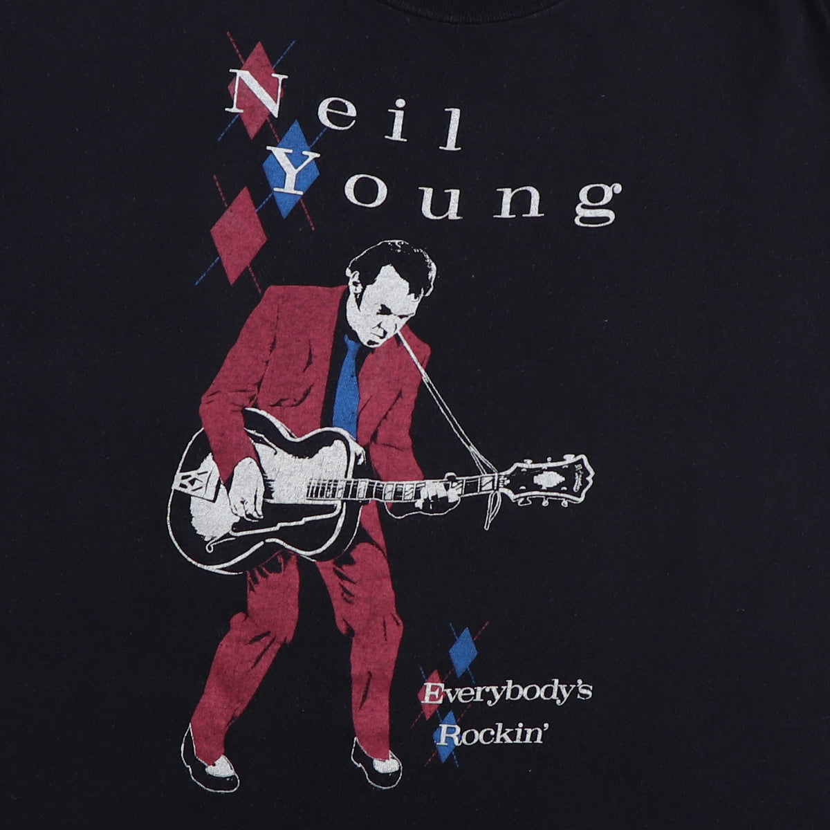 1983 Neil Young Everybody's Rockin Summer Tour Shirt
