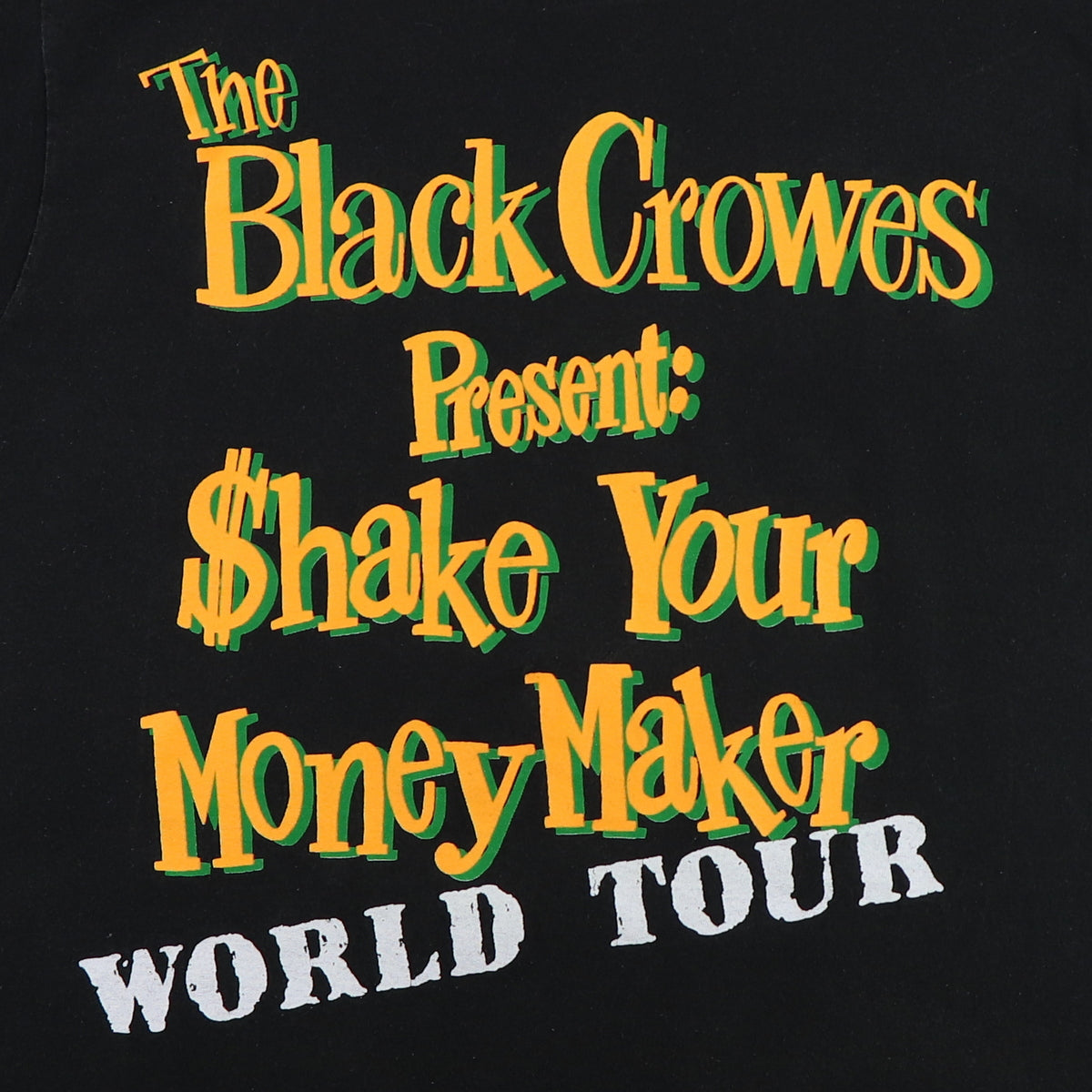 1990 Black Crowes Shake Your Money Maker World Tour Shirt