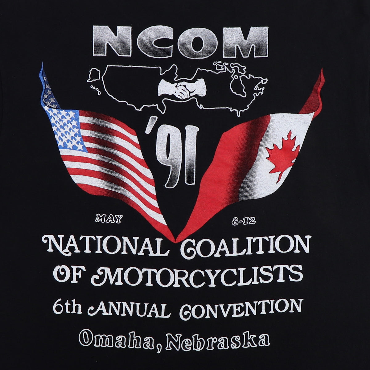 1991 90 Years of American Motorcycles National Coalition Shirt