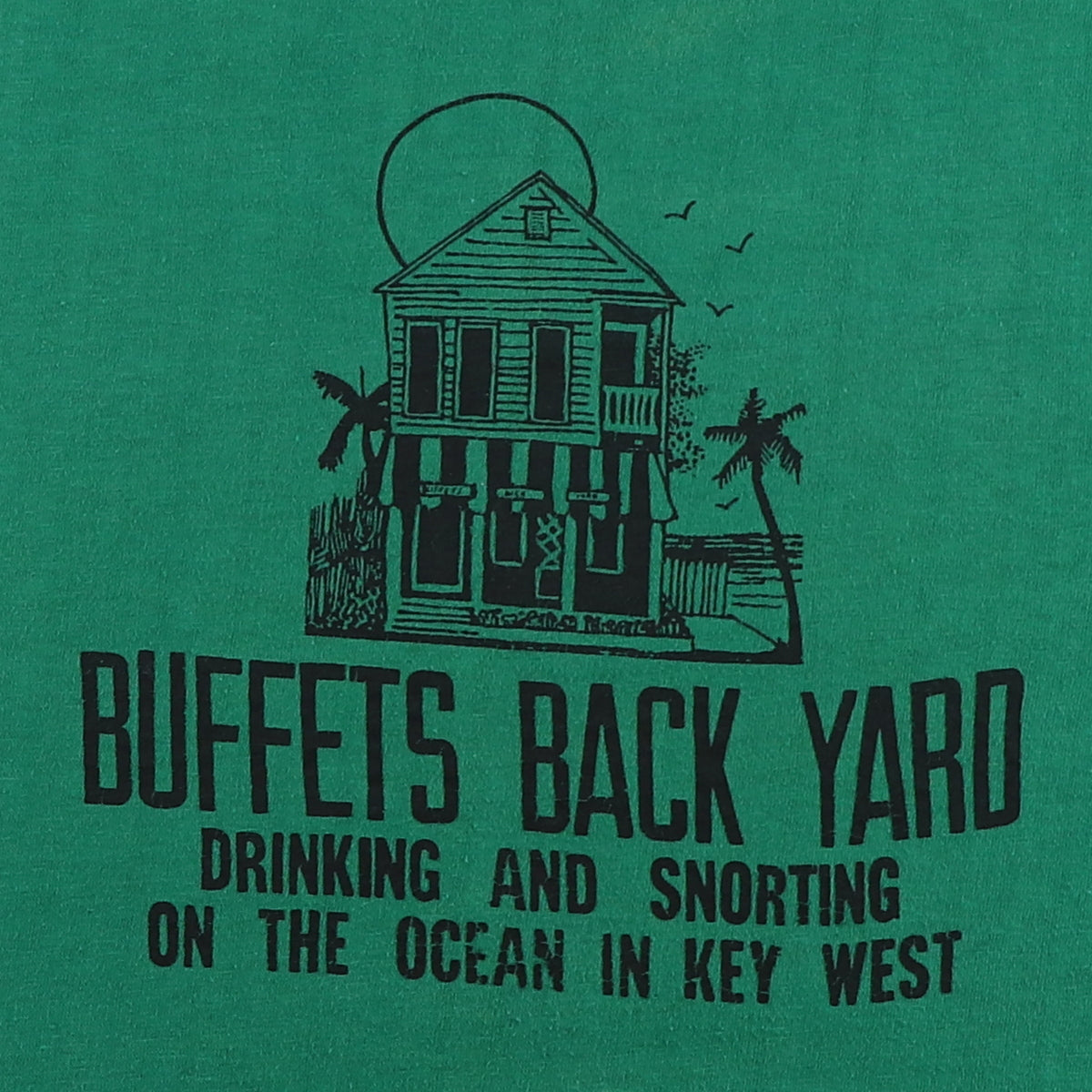 1970s Jimmy Buffett's Back Yard Drinking And Snorting Key West Shirt
