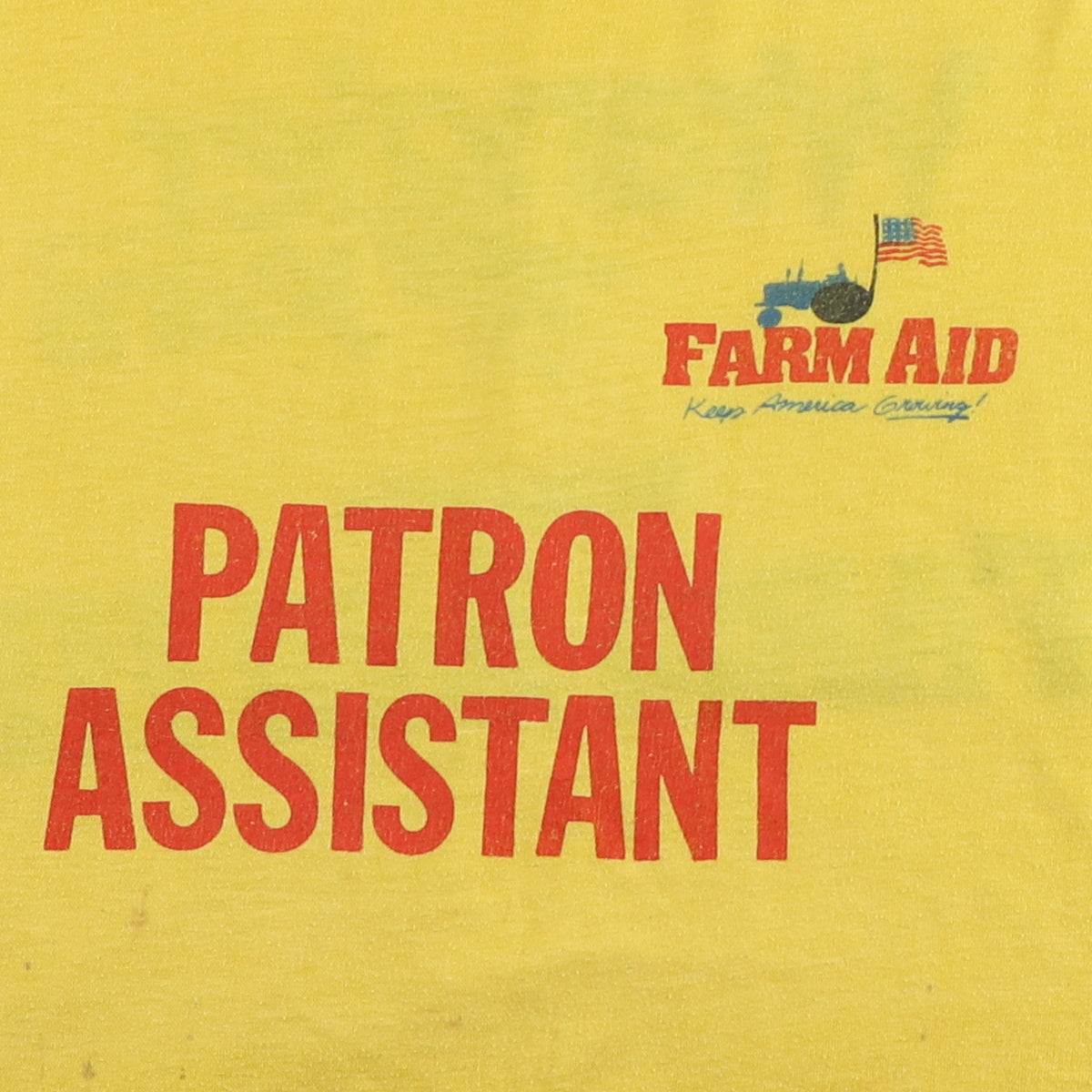 1980s Farm Aid Patron Assistant Concert Shirt