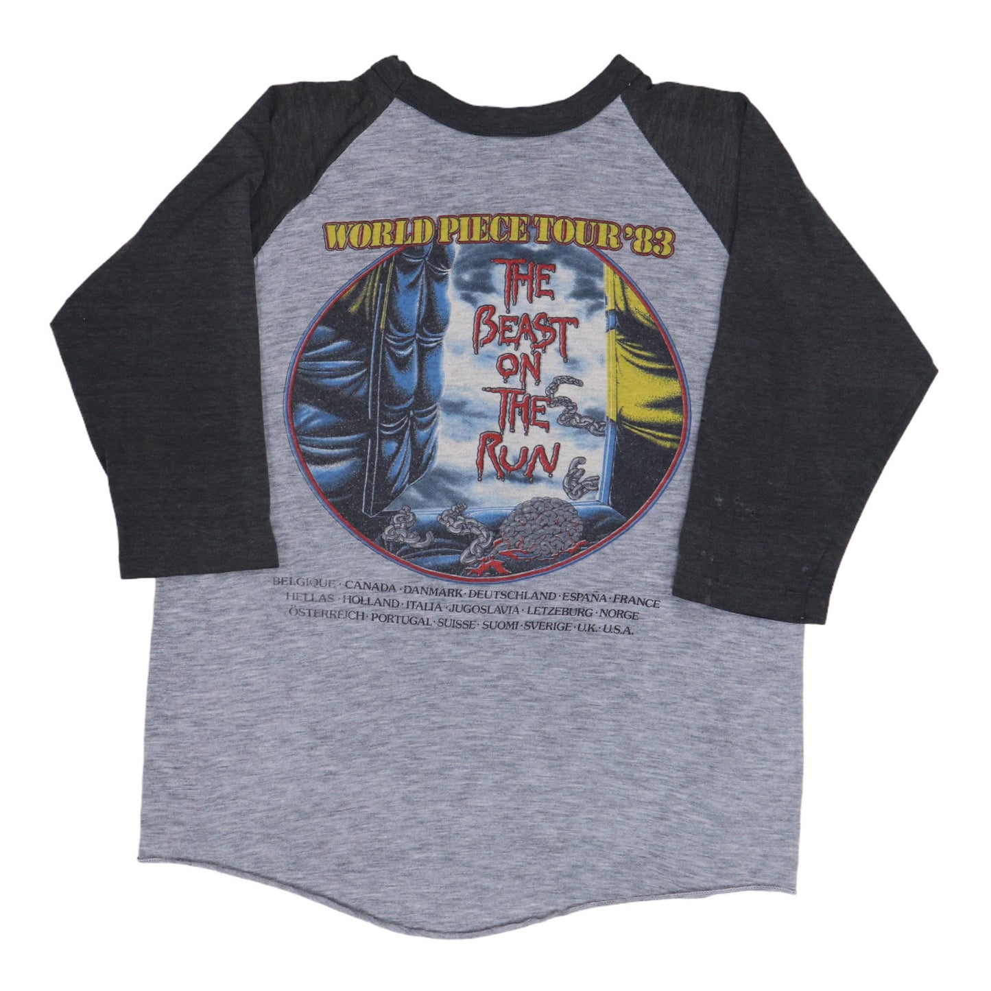 1983 Iron Maiden World Piece Tour Jersey Shirt