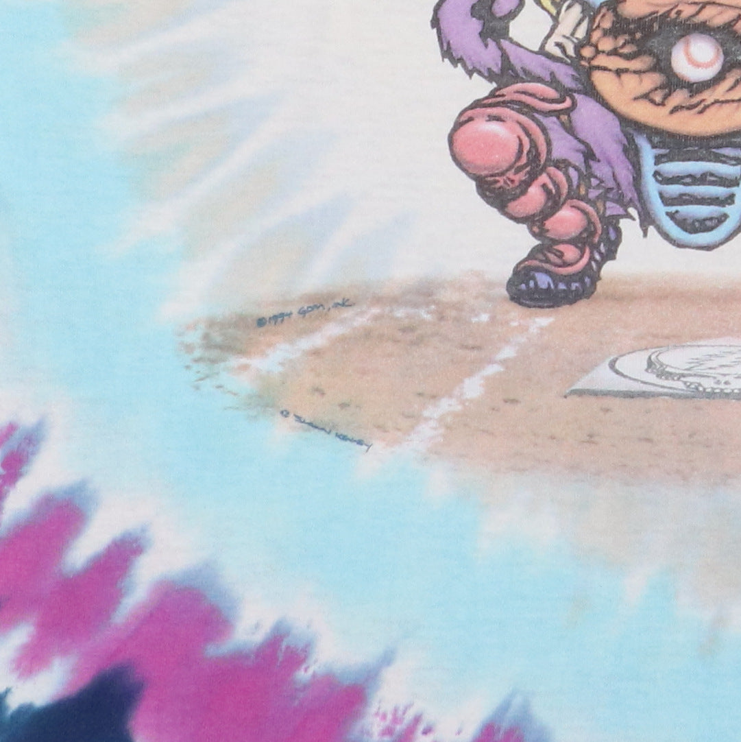 1994 Grateful Dead Steal Your Base Liquid Blue Tie Dye Shirt