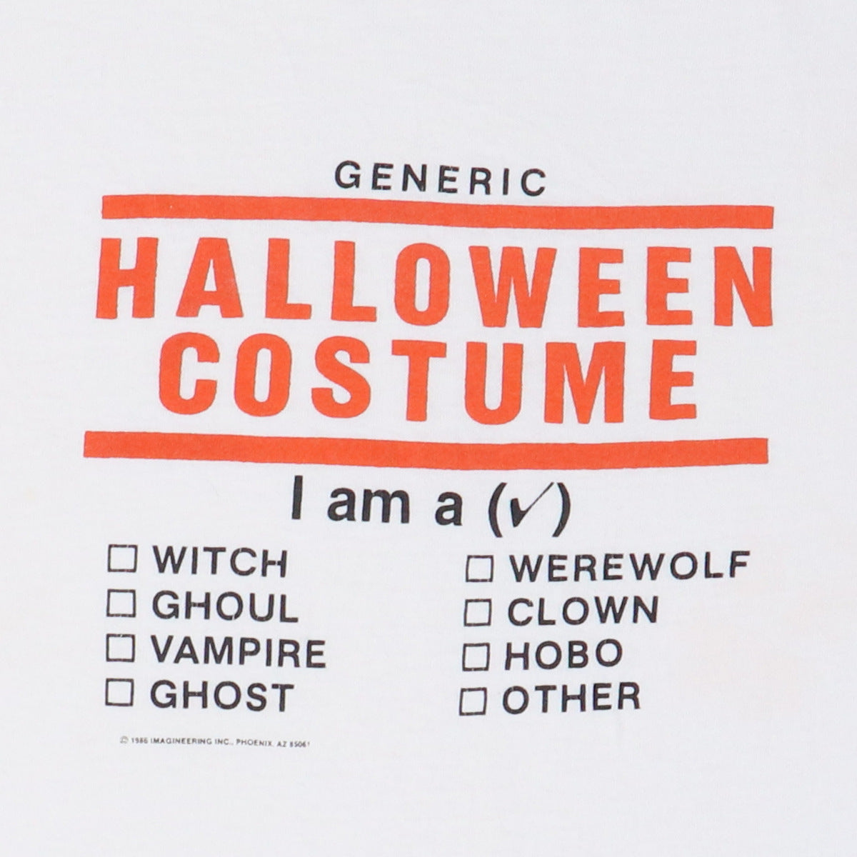 1990s Generic Halloween Costume Shirt