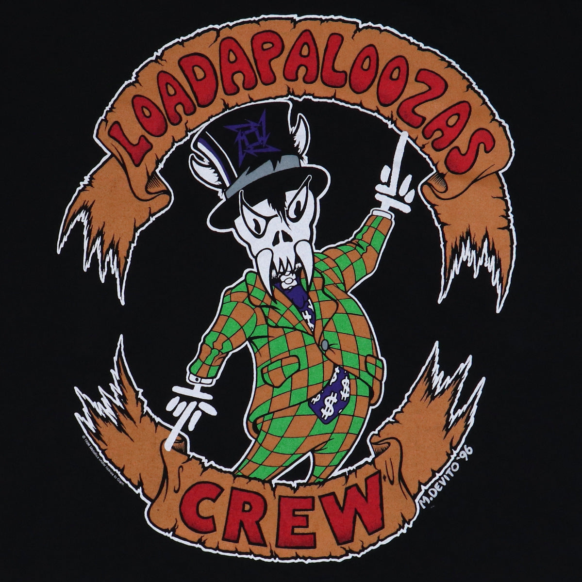 1996 Lollapalooza Metallica Loadapaloozas Crew Concert Shirt