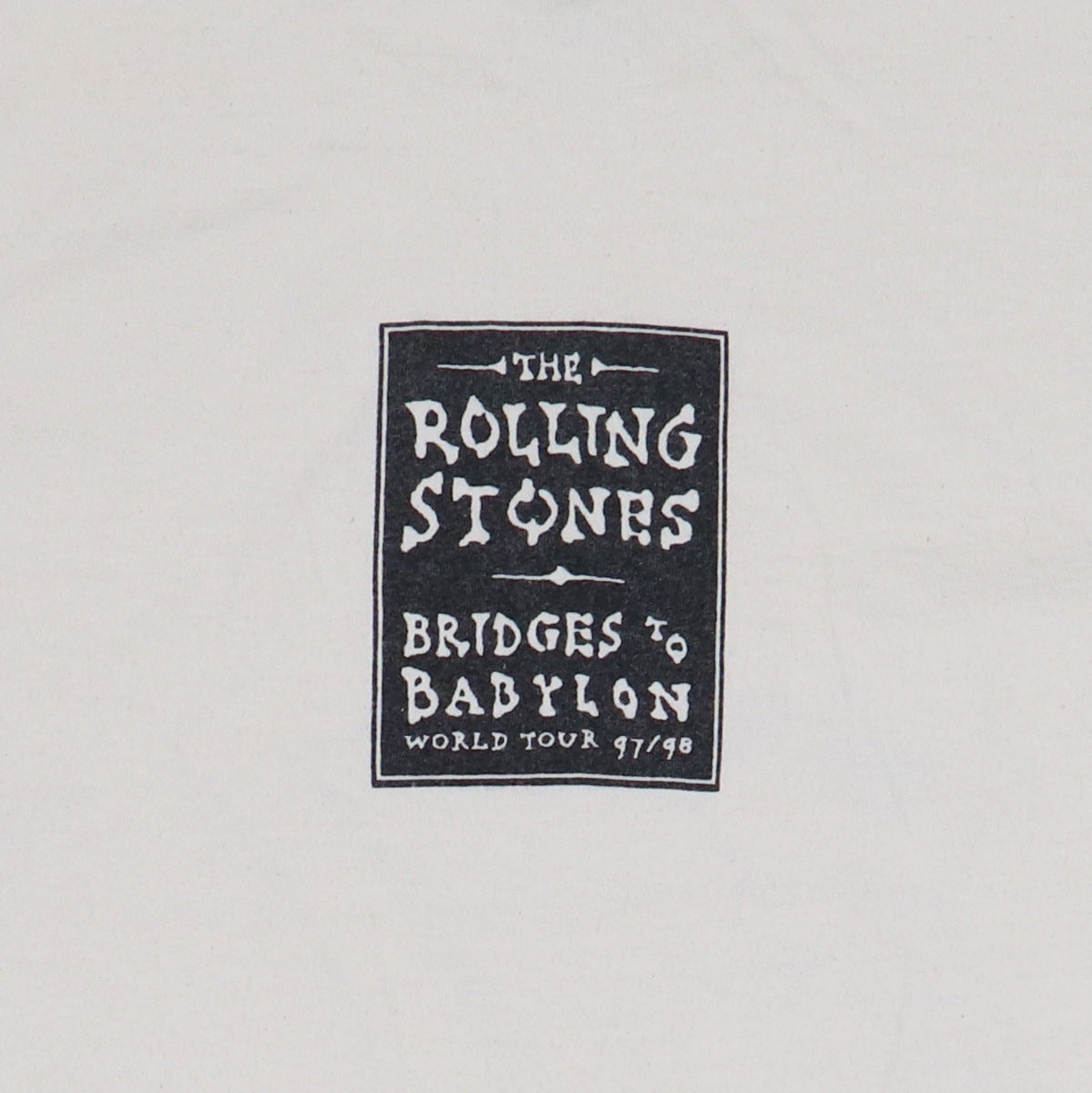 1997 Rolling Stones Bridges To Babylon Tour Shirt