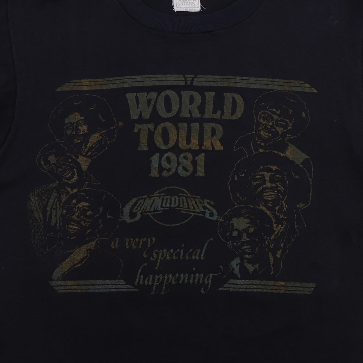 1981 Commodores In The Pocket World Tour Shirt