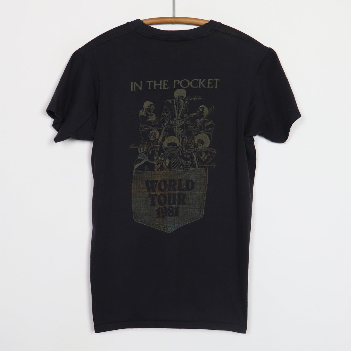 1981 Commodores In The Pocket World Tour Shirt