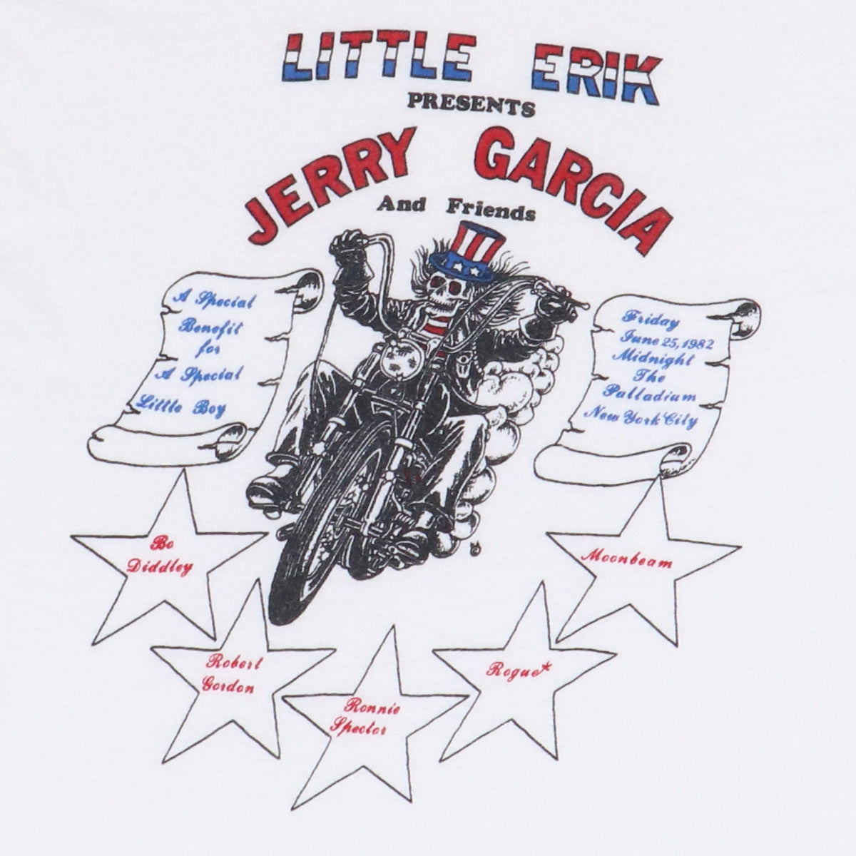 1982 Jerry Garcia & Friends Benefit Concert Shirt