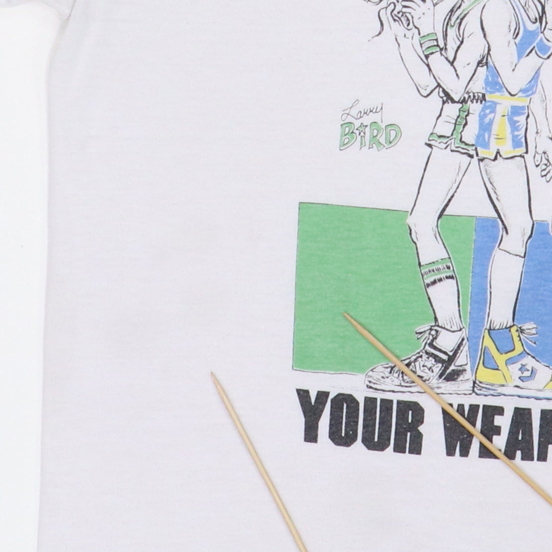 1980s Converse Larry Bird Magic Johnson Choose Your Weapon Shirt