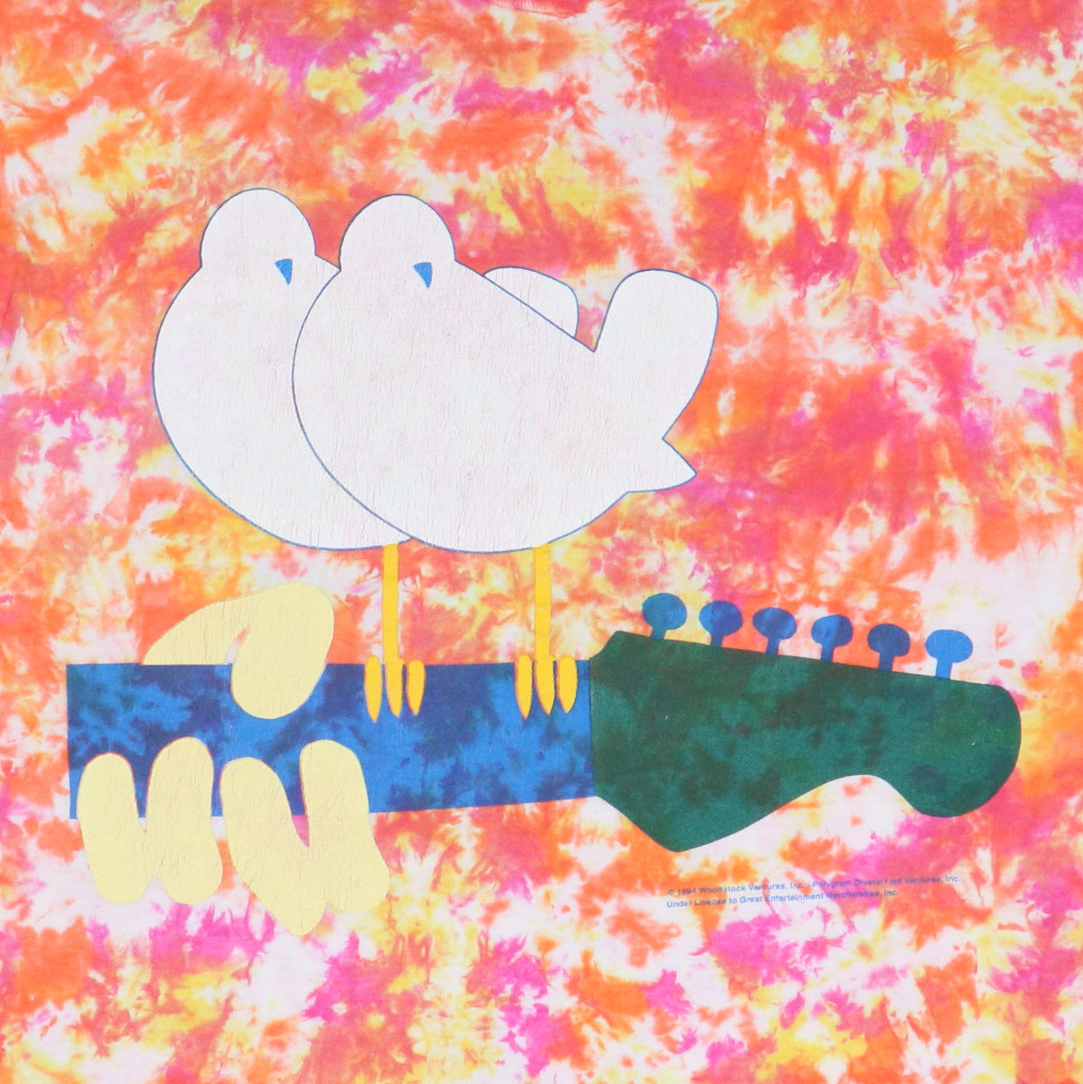 1994 Woodstock 2 Days Of Music & Peace Concert Tie Dye Shirt